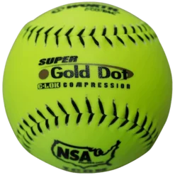 Worth 12" Super Gold Dot NSA Slowpitch Softballs 44/400 (Dozen): NI12SY