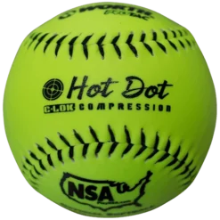 Worth 11" Hot Dot NSA Slowpitch Softballs 52/275 (Dozen): NO11SY
