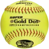 Worth 12" Super Gold Dot WSL Slowpitch Softballs (Dozen): YS44WSLC